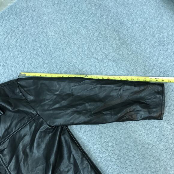 G New Collection Leather Jacket Mens XL Black Made in Italy Quilted Car Coat - Picture 8 of 13